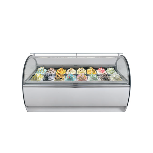 Prosky Counter Refrigerado Mapas de mesa Comercial Exhibición de helado en la venta