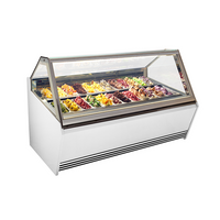 Gabinete de supermercado de supermercado Prosky Splay Glass Exhibitre de helados Freezer